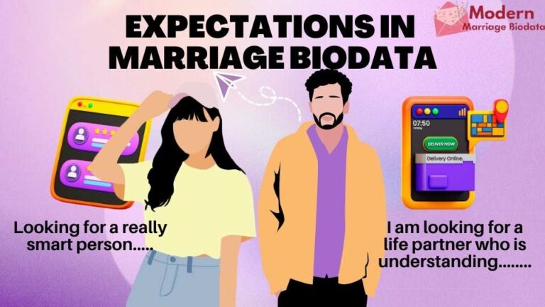 expectations for marriage biodata