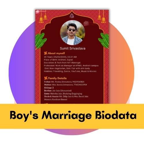 Marriage Biodata Boy Logo