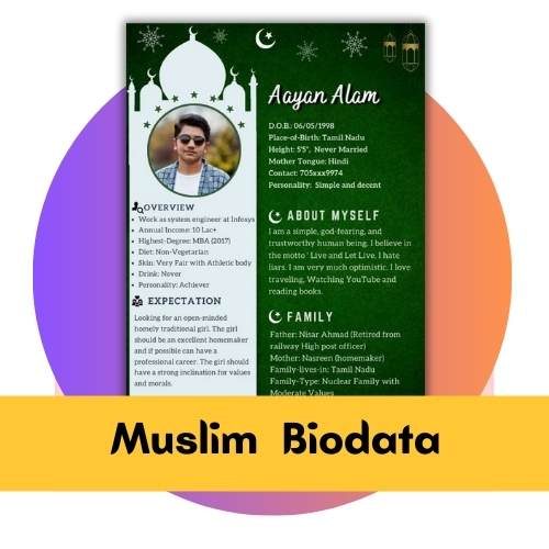 Muslim Marriage Biodata
